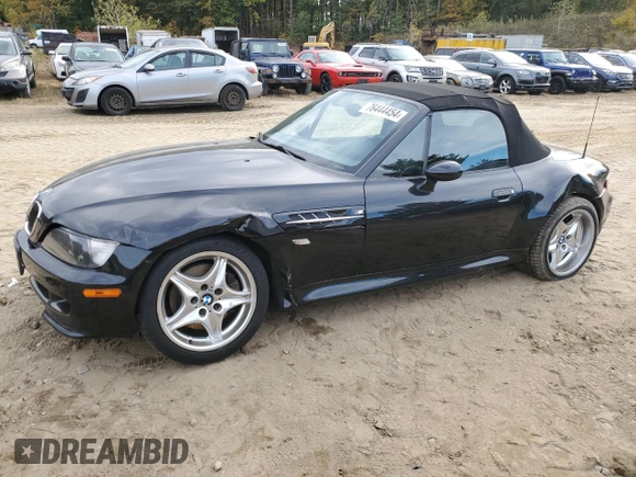 2000 BMW Z3 M 3.2L with VIN WBSCK9349YLC92120, listed as a Copart auction lot 76444454 with 55,107 mi miles and Clean Title. Bid and sale history available at carsss.com. Image 1.
