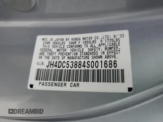 2004 Acura RSX z VIN JH4DC53884S001686, wystawiony jako Copart lot #49076315 z przebiegiem 168 198 mil mil oraz Nie do naprawy • Non repairable. Historia ofert i sprzedaży dostępna na DreamBid. Obrazek 12.