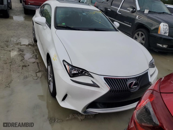 2015 Lexus RC 350 with VIN JTHSE5BC0F5000900, listed as a Copart auction lot 74698454 with 0 mi miles and Salvage Title. Bid and sale history available at carsss.com. Image 5.