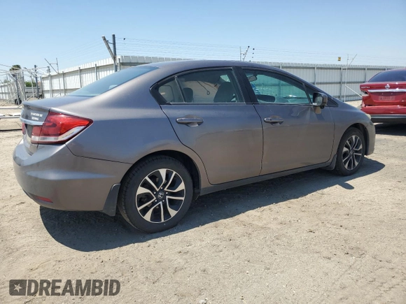 2014 Honda Civic EX with VIN 19XFB2F87EE273917, listed as a Copart auction lot 54976085 with 141,725 mi miles and Salvage Title. Bid and sale history available at carsss.com. Image 3.