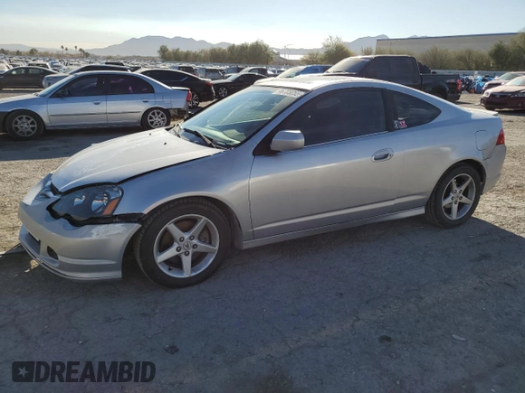 2002 Acura RSX Type S with VIN JH4DC53042C020379, listed as a Copart auction lot 46705055 with 143,245 mi miles and Salvage Title. Bid and sale history available at carsss.com. Image 1.