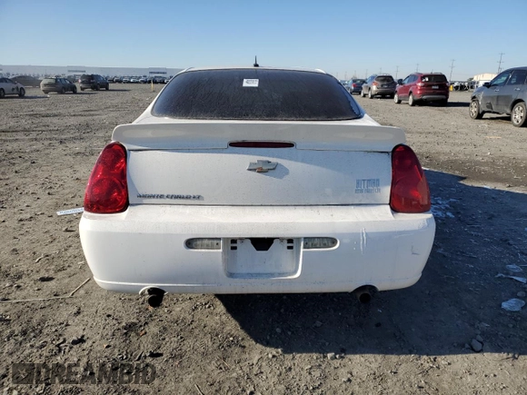 2006 Chevrolet Monte Carlo LT 3.9L with VIN 2G1WK151669226255, listed as a Copart auction lot 42982015 with 79,605 mi miles and Salvage Title. Bid and sale history available at carsss.com. Image 6.
