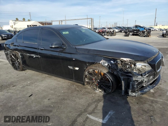 2014 BMW 7 Series 740Li with VIN WBAYE4C52ED137716, listed as a Copart auction lot 46108955 with 82,873 mi miles and Salvage Title. Bid and sale history available at carsss.com. Image 4.