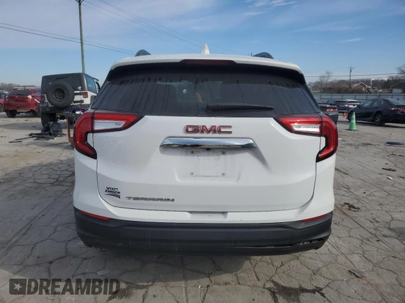 2022 GMC Terrain SLE with VIN 3GKALMEV9NL171089, listed as a Copart auction lot 47006345 with 38,926 mi miles and Salvage Title. Bid and sale history available at carsss.com. Image 6.
