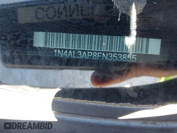 2015 Nissan Altima S with VIN 1N4AL3AP8FN353855, listed as a IAAI auction lot 41915994 with Not Provided miles and . Bid and sale history available at DreamBid. Image 9.