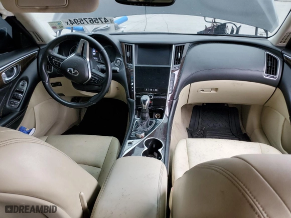 2019 Infiniti Q50 3.0t LUXE with VIN JN1EV7AP8KM512633, listed as a Copart auction lot 47567594 with 138,436 mi miles and Salvage Title. Bid and sale history available at carsss.com. Image 8.