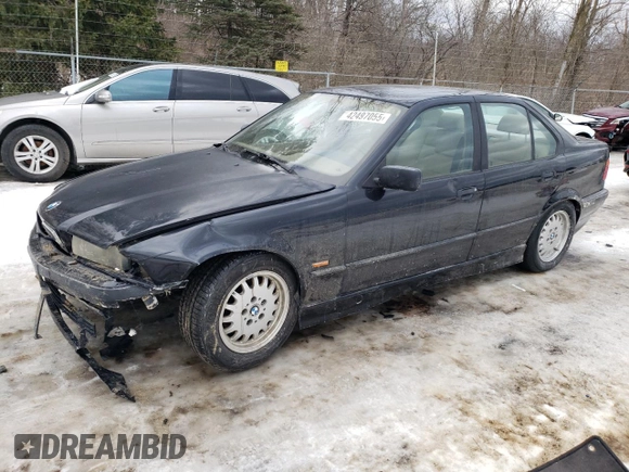 1998 BMW 3 Series 318i with VIN WBACC9329WEE60890, listed as a Copart auction lot 42497055 with 138,346 mi miles and Salvage Title. Bid and sale history available at carsss.com. Image 1.