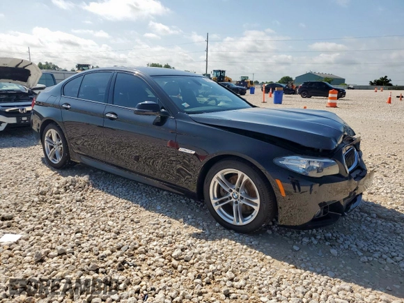 2015 BMW 5 Series 528i with VIN WBA5A5C59FD520199, listed as a Copart auction lot 59214725 with 116,914 mi miles and Salvage title. Bid and sale history available at DreamBid. Image 4.