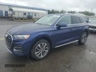 2021 Audi Q5 Premium z VIN WA1AAAFY4M2002990, wystawiony jako Copart lot #57480875 z przebiegiem 55 171 mil mil oraz Szkoda całkowita • Salvage title. Historia ofert i sprzedaży dostępna na DreamBid. Obrazek 1.