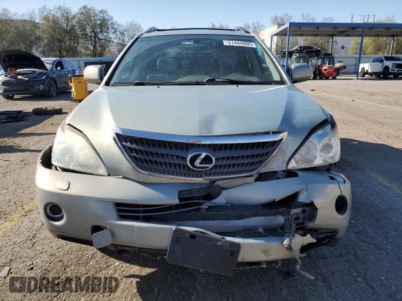 2006 Lexus RX 400h with VIN JTJHW31U260038484, listed as a Copart auction lot 51444995 with 270,888 mi miles and Salvage Title. Bid and sale history available at DreamBid. Image 5.