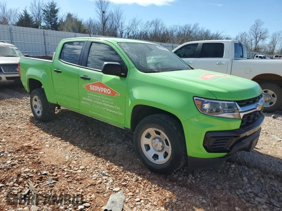 2021 Chevrolet Colorado 2WD Work Truck with VIN 1GCGSBEA9M1287604, listed as a Copart auction lot 43745825 with 67,784 mi miles and Salvage title. Bid and sale history available at DreamBid. Image 4.