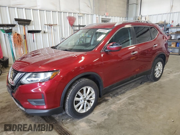 2018 Nissan Rogue SV with VIN 5N1AT2MVXJC703811, listed as a Copart auction lot 54958985 with 170,437 mi miles and Non Repairable. Bid and sale history available at DreamBid. Image 1.
