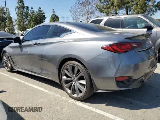 2021 Infiniti Q60 Red Sport 400 with VIN JN1FV7LK5MM530077, listed as a Copart auction lot 52732985 with 38,404 mi miles and Salvage title. Bid and sale history available at DreamBid. Image 2.