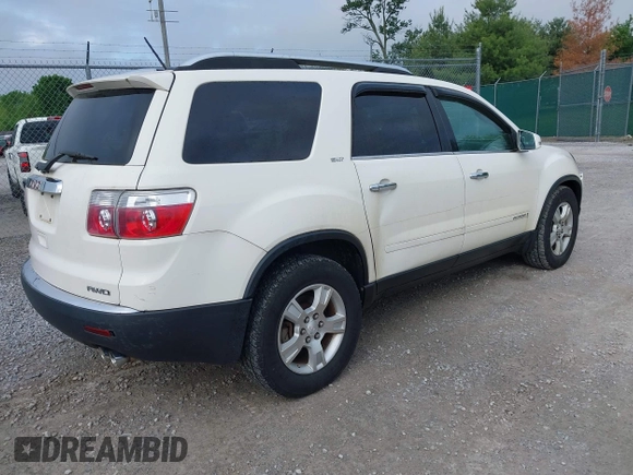 2008 GMC Acadia SLT1 z VIN 1GKEV23718J199694, wystawiony jako IAAI lot #42240398 z przebiegiem 203 485 mil mil oraz . Historia ofert i sprzedaży dostępna na DreamBid. Obrazek 4.
