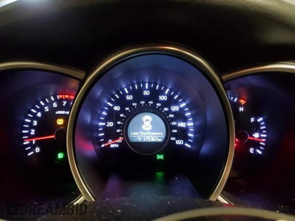 2014 Kia Optima LX with VIN 5XXGM4A71EG292110, listed as a Copart auction lot 87805195 with 175,367 mi miles and Salvage Title. Bid and sale history available at carsss.com. Image 9.