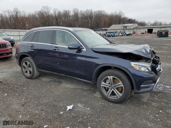 2018 Mercedes-Benz GLC with VIN WDC0G4KB9JV029917, listed as a Copart auction lot 50171885 with 75,460 mi miles and Salvage Title. Bid and sale history available at carsss.com. Image 4.