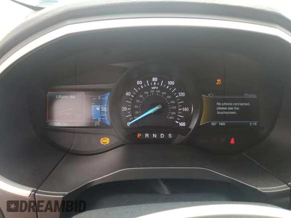 2019 Ford Edge SEL with VIN 2FMPK4J9XKBB18955, listed as a Copart auction lot 54442795 with 72,565 mi miles and Salvage Title. Bid and sale history available at carsss.com. Image 9.