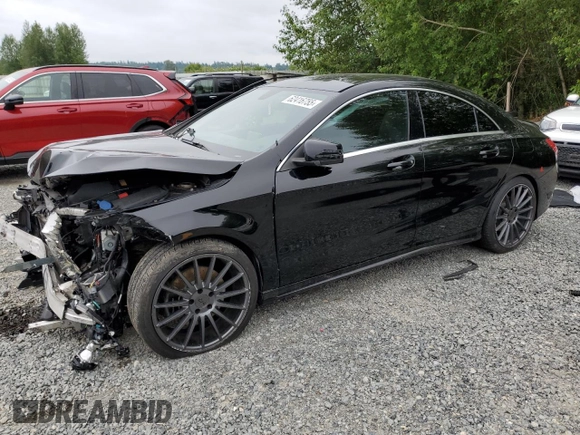 2014 Mercedes-Benz CLA 250 with VIN WDDSJ4EB2EN127758, listed as a Copart auction lot 62416755 with 93,055 mi miles and Salvage title. Bid and sale history available at DreamBid. Image 1.