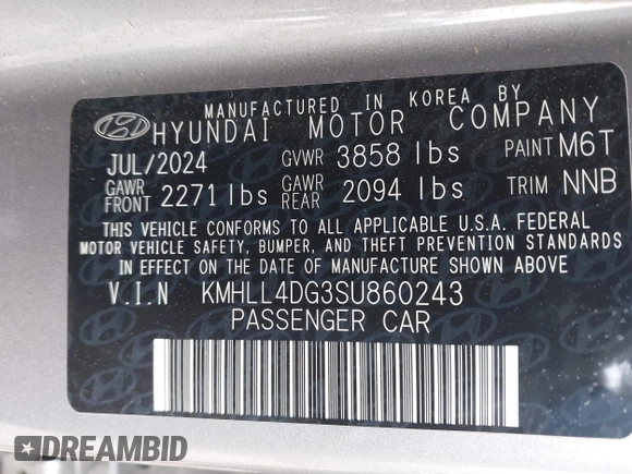 2025 Hyundai Elantra SE z VIN KMHLL4DG3SU860243, wystawiony jako IAAI lot #41899929 z przebiegiem 26 162 mil mil oraz . Historia ofert i sprzedaży dostępna na DreamBid. Obrazek 9.
