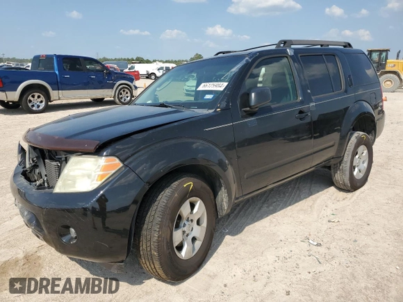 2010 Nissan Pathfinder SE with VIN 5N1AR1NB5AC602267, listed as a Copart auction lot 66125984 with 129,607 mi miles and Salvage Title. Bid and sale history available at carsss.com. Image 1.