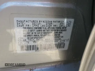 2014 Nissan Sentra SV with VIN 3N1AB7AP9EY249402, listed as a Copart auction lot 53676285 with 165,755 mi miles and Salvage Title. Bid and sale history available at DreamBid. Image 13.