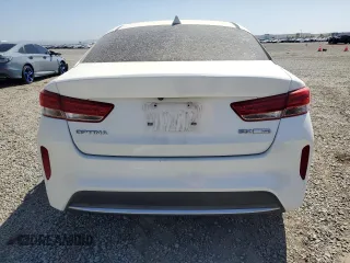 2018 Kia Optima EX z VIN KNAGU4LE8J5024839, wystawiony jako Copart lot #58423325 z przebiegiem Nie podano mil oraz Szkoda całkowita • Salvage title. Historia ofert i sprzedaży dostępna na DreamBid. Obrazek 6.