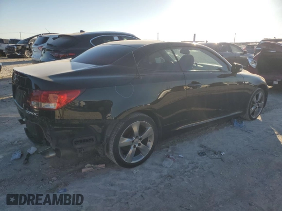 2010 Lexus IS 350 C with VIN JTHFE2C28A2504255, listed as a Copart auction lot 43643865 with 173,127 mi miles and Salvage title. Bid and sale history available at DreamBid. Image 3.