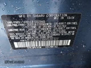 2024 Subaru Forester Premium with VIN JF2SKACC8RH516301, listed as a IAAI auction lot 41297281 with 10,340 mi miles. Bid and sale history available at carsss.com. Image 9.
