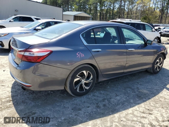 2016 Honda Accord Sedan LX with VIN 1HGCR2F31GA158675, listed as a Copart auction lot 52211745 with 137,783 mi miles and Salvage Title. Bid and sale history available at carsss.com. Image 3.