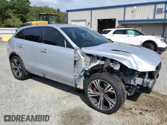 2023 Jaguar F-Pace SVR with VIN SADCZ2EE9PA708761, listed as a Copart auction lot 69895114 with 20,217 mi miles and Salvage Title. Bid and sale history available at DreamBid. Image 4.