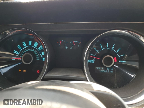 2014 Ford Mustang V6 with VIN 1ZVBP8AM6E5299523, listed as a Copart auction lot 55768065 with 128,500 mi miles and Salvage title. Bid and sale history available at DreamBid. Image 9.