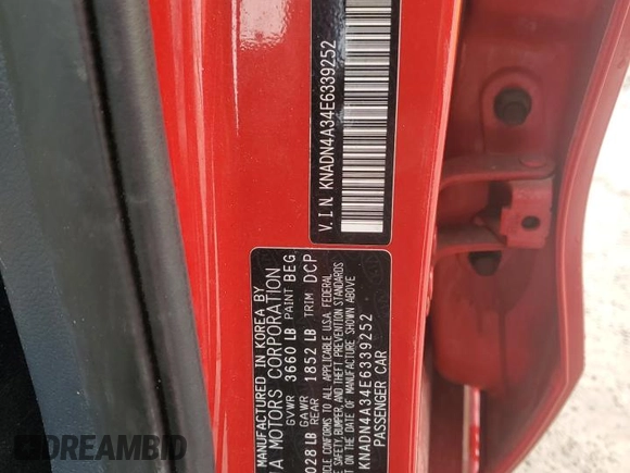 2014 Kia Rio EX z VIN KNADN4A34E6339252, wystawiony jako Copart lot #58294305 z przebiegiem 155 412 mil mil oraz Tytuł czysty. Historia ofert i sprzedaży dostępna na DreamBid. Obrazek 12.