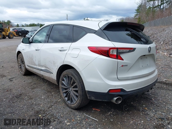 2023 Acura RDX Advance with VIN 5J8TC2H89PL014600, listed as a IAAI auction lot 42044867 with 30,190 mi miles and . Bid and sale history available at DreamBid. Image 3.
