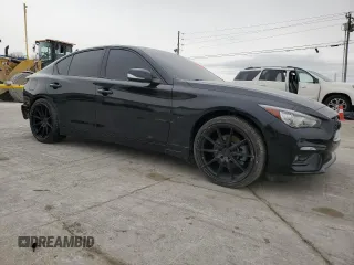 2018 Infiniti Q50 Luxe with VIN JN1EV7AP6JM365372, listed as a Copart auction lot 48242285 with 96,662 mi miles and Clean Title. Bid and sale history available at carsss.com. Image 4.