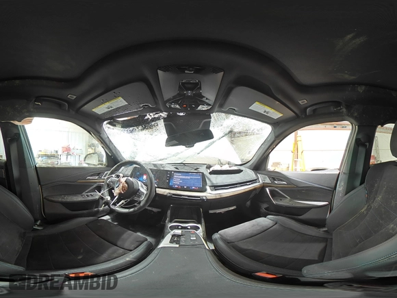 2023 BMW X1 xDrive28i with VIN WBX73EF08P5X60980, listed as a Copart auction lot 59899385 with 21,975 mi miles and Salvage title. Bid and sale history available at DreamBid. Image 16.