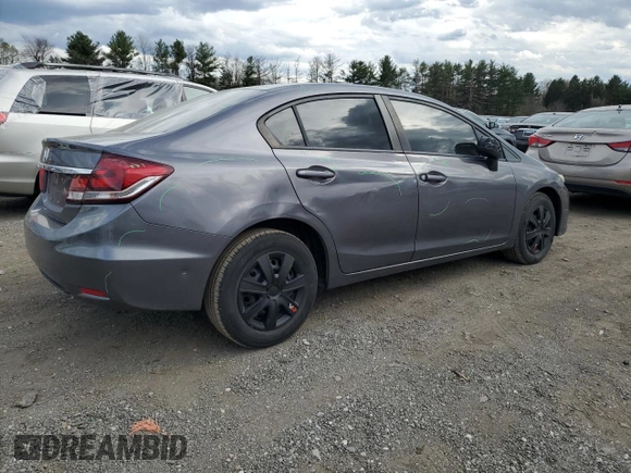 2014 Honda Civic Sedan LX with VIN 19XFB2F55EE209364, listed as a Copart auction lot 51241935 with 112,064 mi miles and Salvage Title. Bid and sale history available at carsss.com. Image 3.