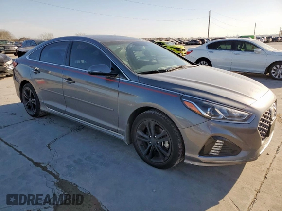 2018 Hyundai Sonata SEL with VIN 5NPE34AF3JH678141, listed as a Copart auction lot 50195975 with 42,701 mi miles and Salvage Title. Bid and sale history available at DreamBid. Image 4.