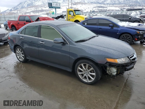 2008 Acura TSX with VIN JH4CL96828C014867, listed as a Copart auction lot 45007535 with 212,607 mi miles and Salvage Title. Bid and sale history available at carsss.com. Image 4.