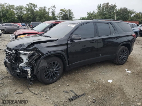 2022 Chevrolet Traverse RS with VIN 1GNEVJKW9NJ132407, listed as a Copart auction lot 72622014 with 89,314 mi miles and Salvage Title. Bid and sale history available at carsss.com. Image 1.