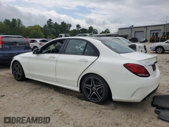 2019 Mercedes-Benz C 300 with VIN 55SWF8EB0KU284346, listed as a Copart auction lot 58927195 with Not provided miles and Salvage title. Bid and sale history available at DreamBid. Image 2.