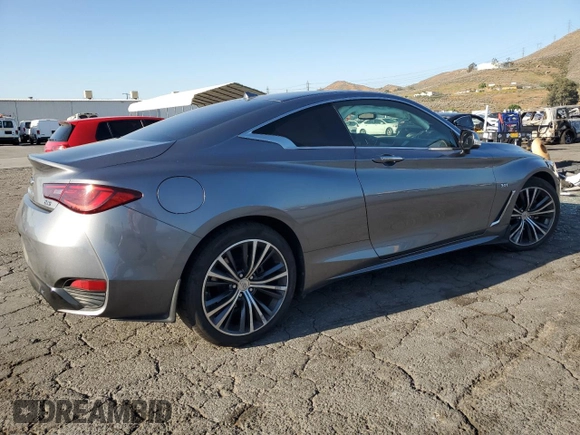 2018 Infiniti Q60 Luxe with VIN JN1EV7EL8JM390331, listed as a Copart auction lot 57862095 with 54,676 mi miles and Salvage title. Bid and sale history available at DreamBid. Image 3.