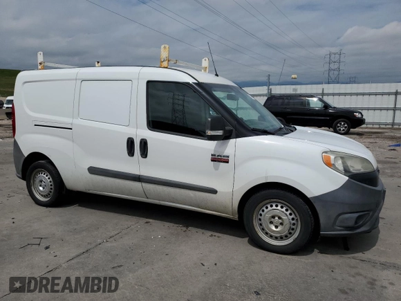 2016 Ram ProMaster City Cargo Tradesman with VIN ZFBERFAT7G6B28384, listed as a Copart auction lot 57976675 with 143,153 mi miles and Salvage title. Bid and sale history available at DreamBid. Image 4.