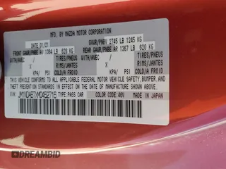 2021 Mazda MX-5 Miata Sport with VIN JM1NDAB7XM0452716, listed as a Copart auction lot 48001955 with 19,168 mi miles and Salvage title. Bid and sale history available at DreamBid. Image 13.