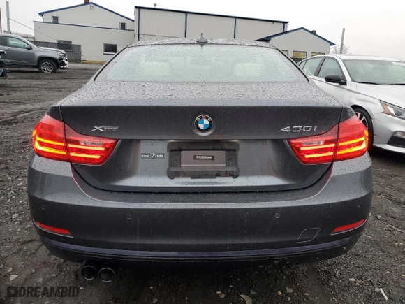 2017 BMW 4 Series 430i xDrive with VIN WBA4R9C55HK878457, listed as a Copart auction lot 43366465 with 43,906 mi miles and Salvage Title. Bid and sale history available at carsss.com. Image 6.