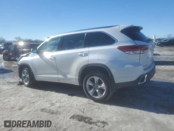 2018 Toyota Highlander Limited with VIN 5TDDZRFH2JS905959, listed as a Copart auction lot 89120965 with 75,621 mi miles and Salvage title. Bid and sale history available at DreamBid. Image 2.
