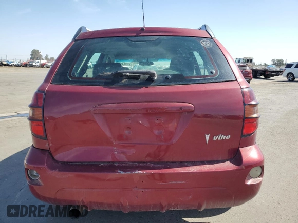 2005 Pontiac Vibe with VIN 5Y2SL63815Z453860, listed as a Copart auction lot 72941984 with 208,938 mi miles and Salvage Title. Bid and sale history available at carsss.com. Image 6.