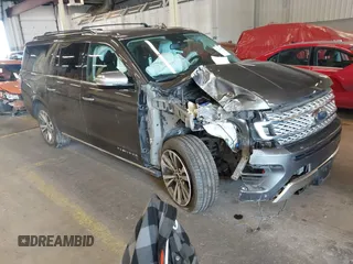 2020 Ford Expedition Max Platinum z VIN 1FMJK1MT1LEA64253, wystawiony jako IAAI lot #42204905 z przebiegiem 66 750 mil mil oraz . Historia ofert i sprzedaży dostępna na DreamBid. Obrazek 1.