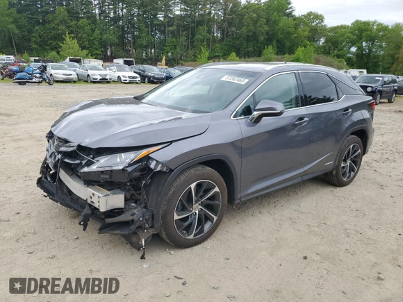 2016 Lexus RX 450h z VIN 2T2BGMCA0GC001306, wystawiony jako Copart lot #57262465 z przebiegiem 50 891 mil mil oraz Szkoda całkowita • Salvage title. Historia ofert i sprzedaży dostępna na DreamBid. Obrazek 1.