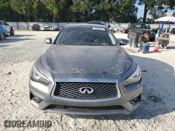 2021 Infiniti Q50 Pure with VIN JN1EV7APXMM701738, listed as a Copart auction lot 74363854 with 49,907 mi miles and Clean title. Bid and sale history available at DreamBid. Image 5.