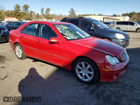 2007 Mercedes-Benz C with VIN WDBRF87H47F901393, listed as a Copart auction lot 43383025 with 128,583 mi miles and Salvage title. Bid and sale history available at DreamBid. Image 4.